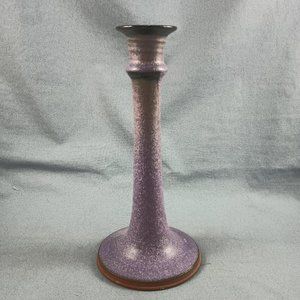 Purple Speckle Glaze Tall Candle Holder Terracotta Pottery Artisan Askel DK 1125